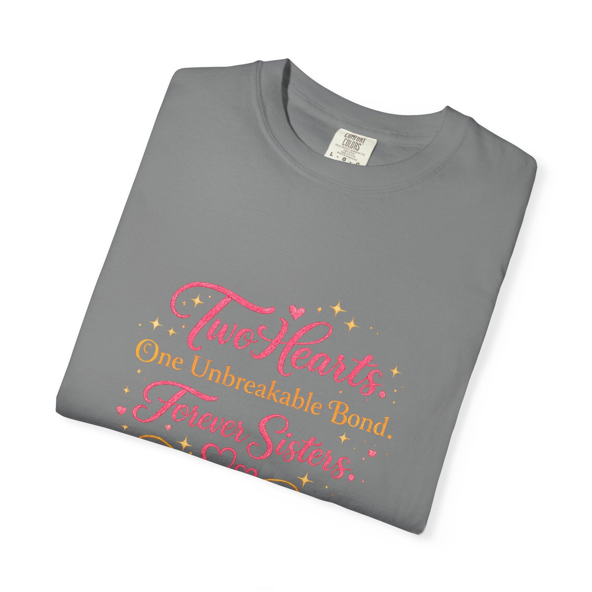Tiff-Twin Sisters T-Shirt – “Two Hearts One Unbreakable Bond” Graphic Tee