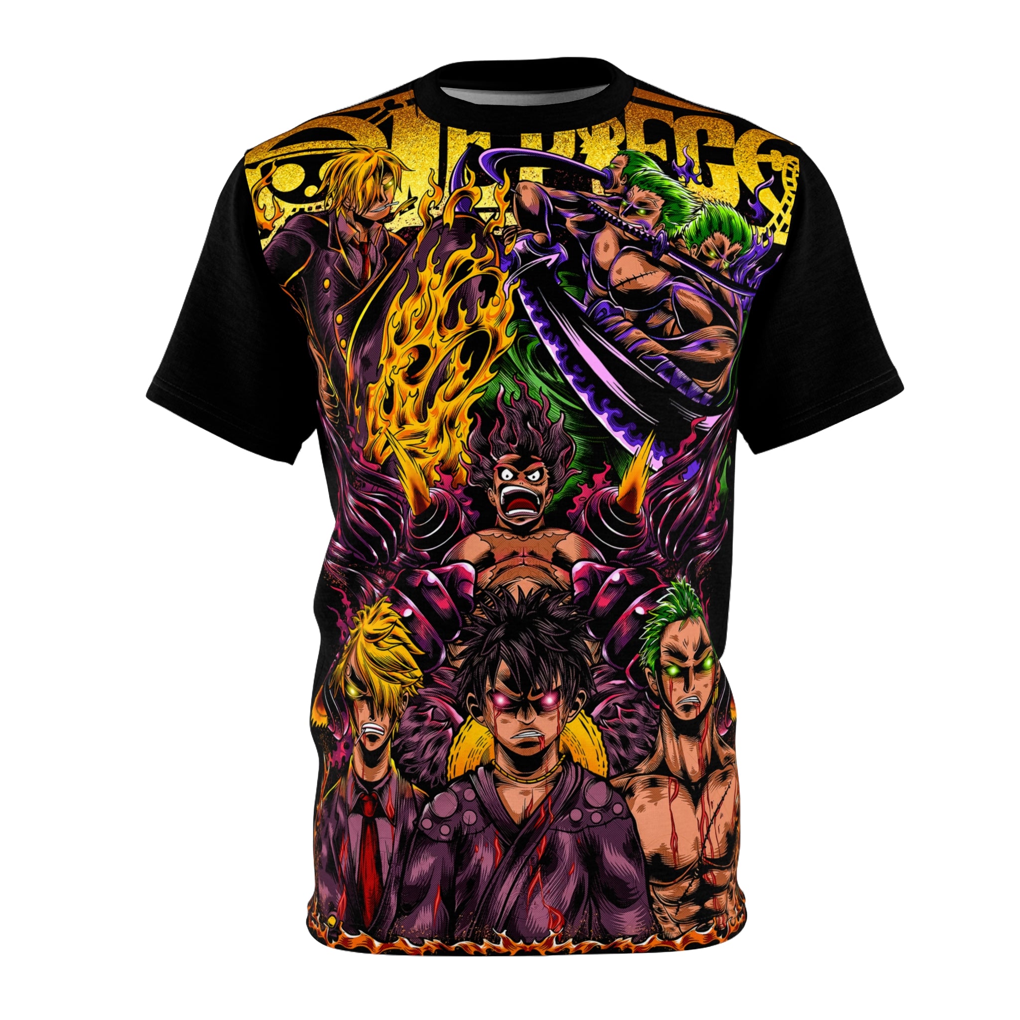 Anime- Pirate Crew All-Over Print Tee — Bold All-Over Graphic Shirt