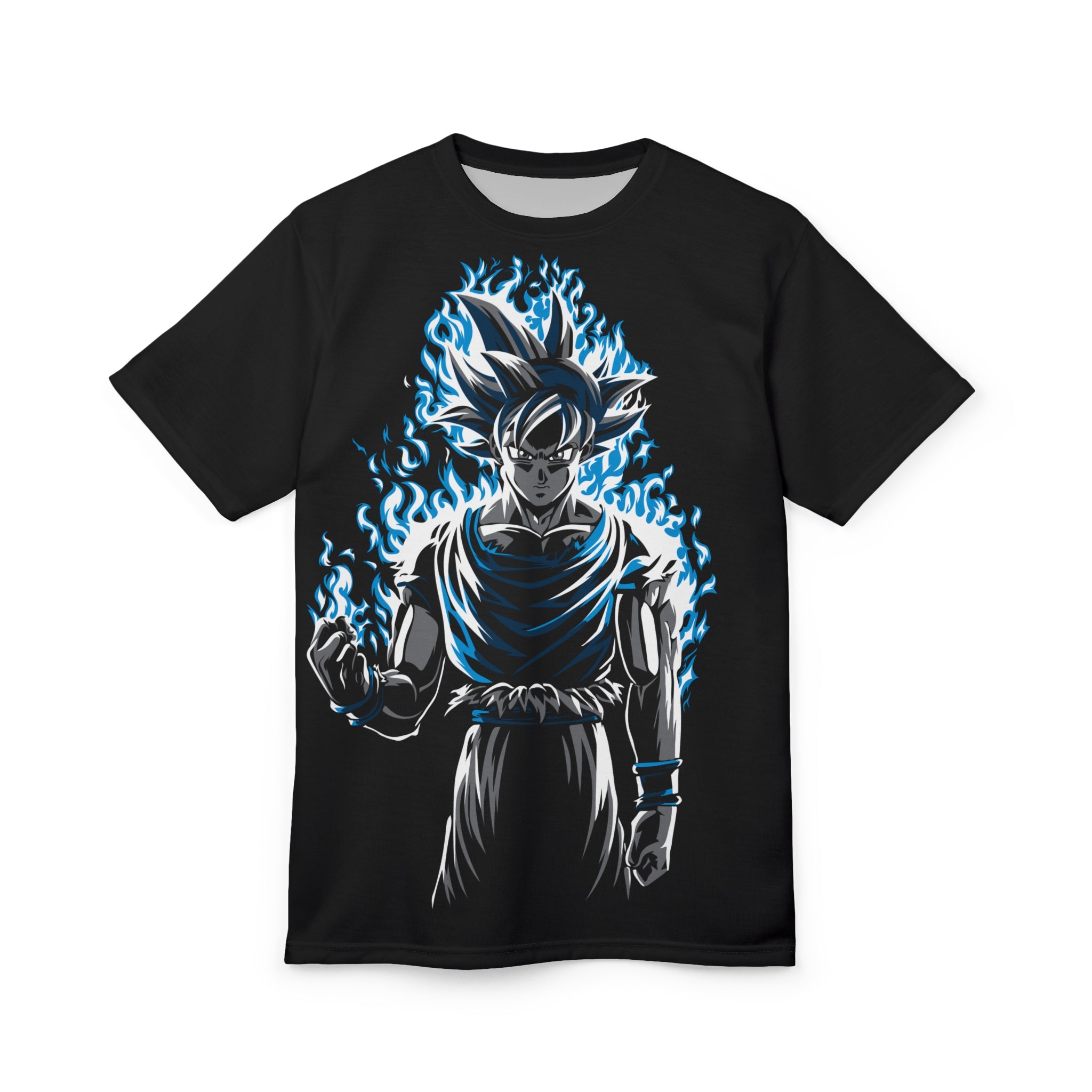 Dragon-Super Saiyan Blue Aura Tee — Anime Power Graphic T-Shirt