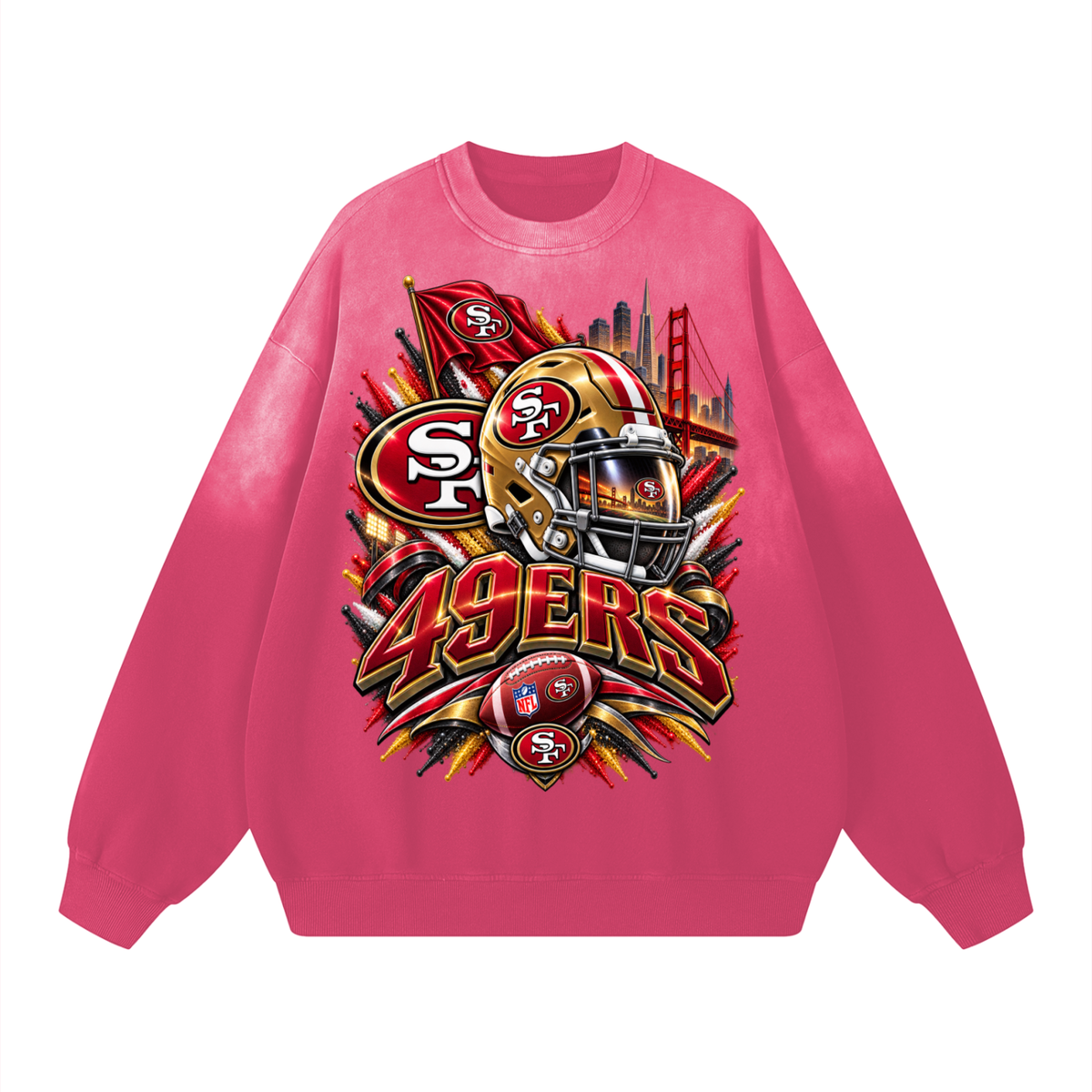 Team-Sunfade Drop-Shoulder Cotton Sweatshirt