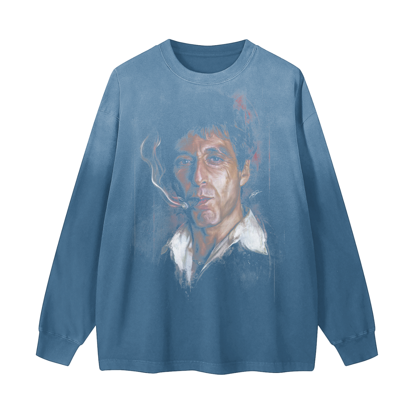 Gradient Washed Long Sleeve T-Shirt