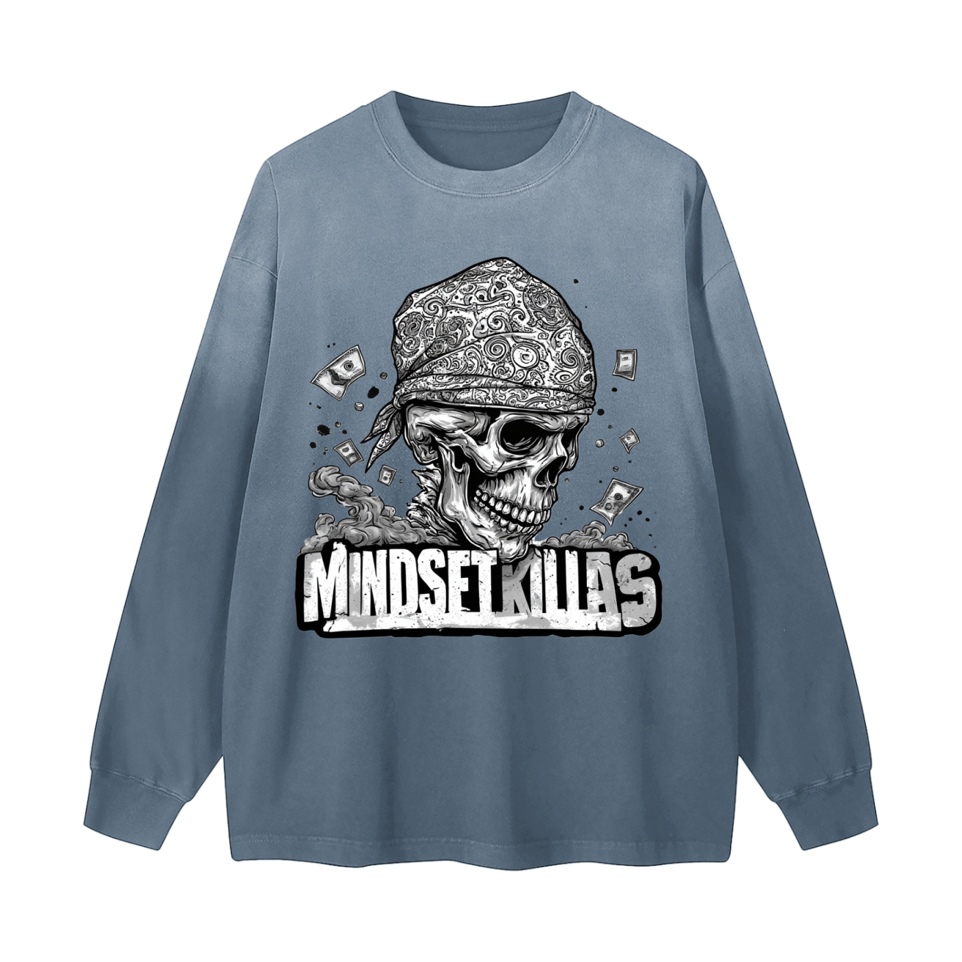 Gradient Washed Long Sleeve T-Shirt