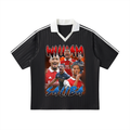 Contrast Collar Striped Soccer Jersey