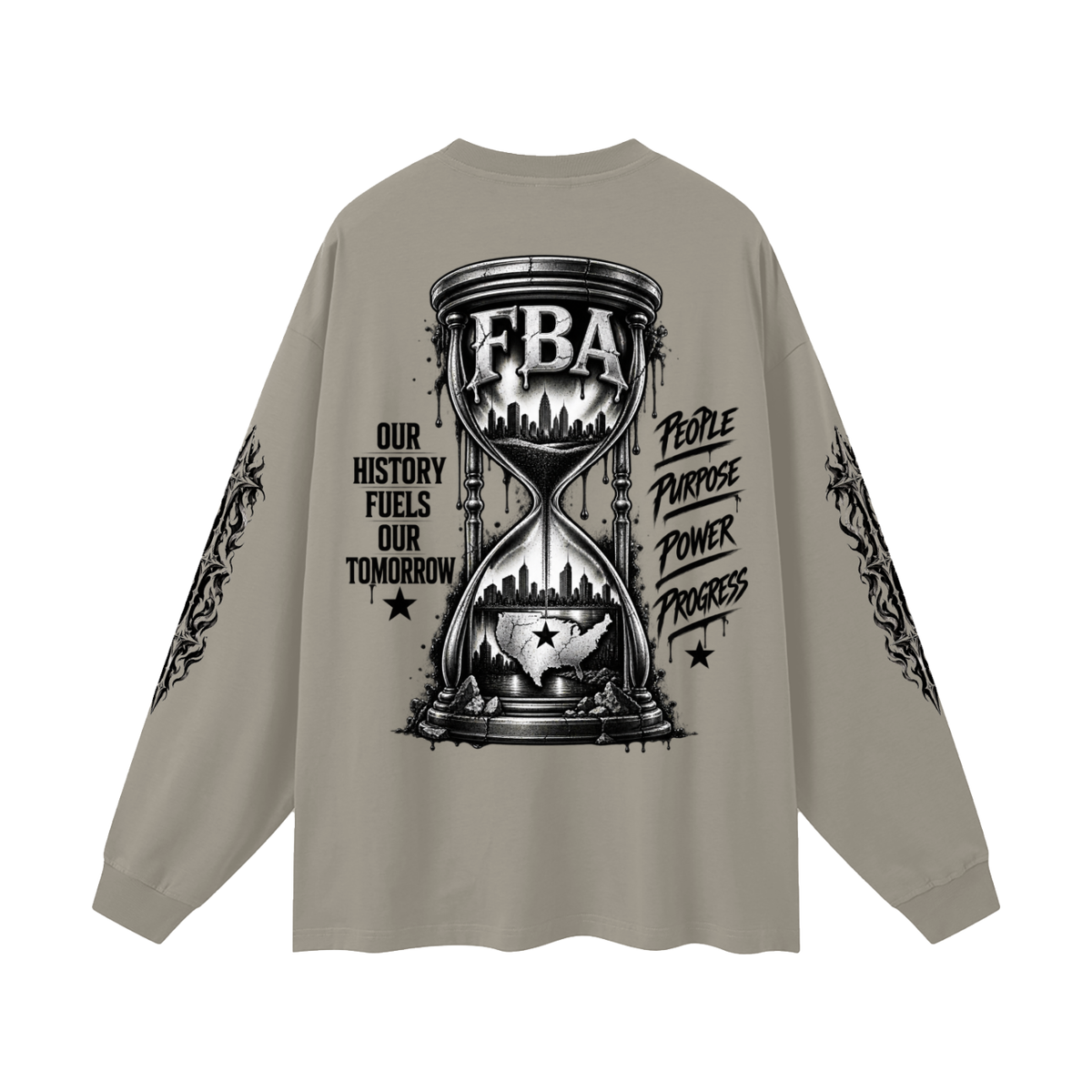 FBA-Oversized Unisex Long Sleeve T-Shirt