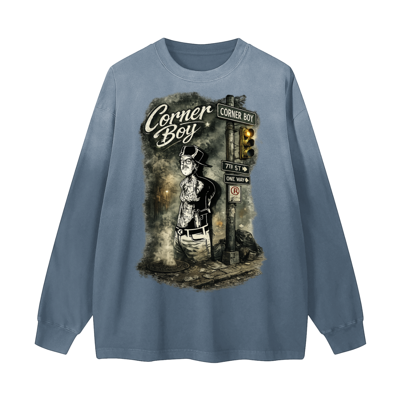 Gradient Washed Long Sleeve T-Shirt