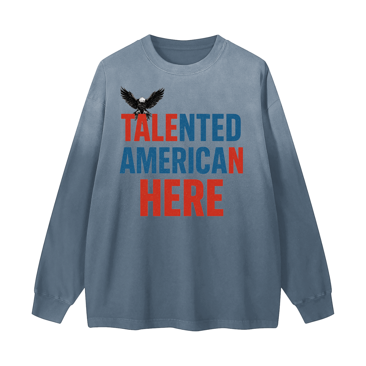 Gradient Washed Long Sleeve T-Shirt