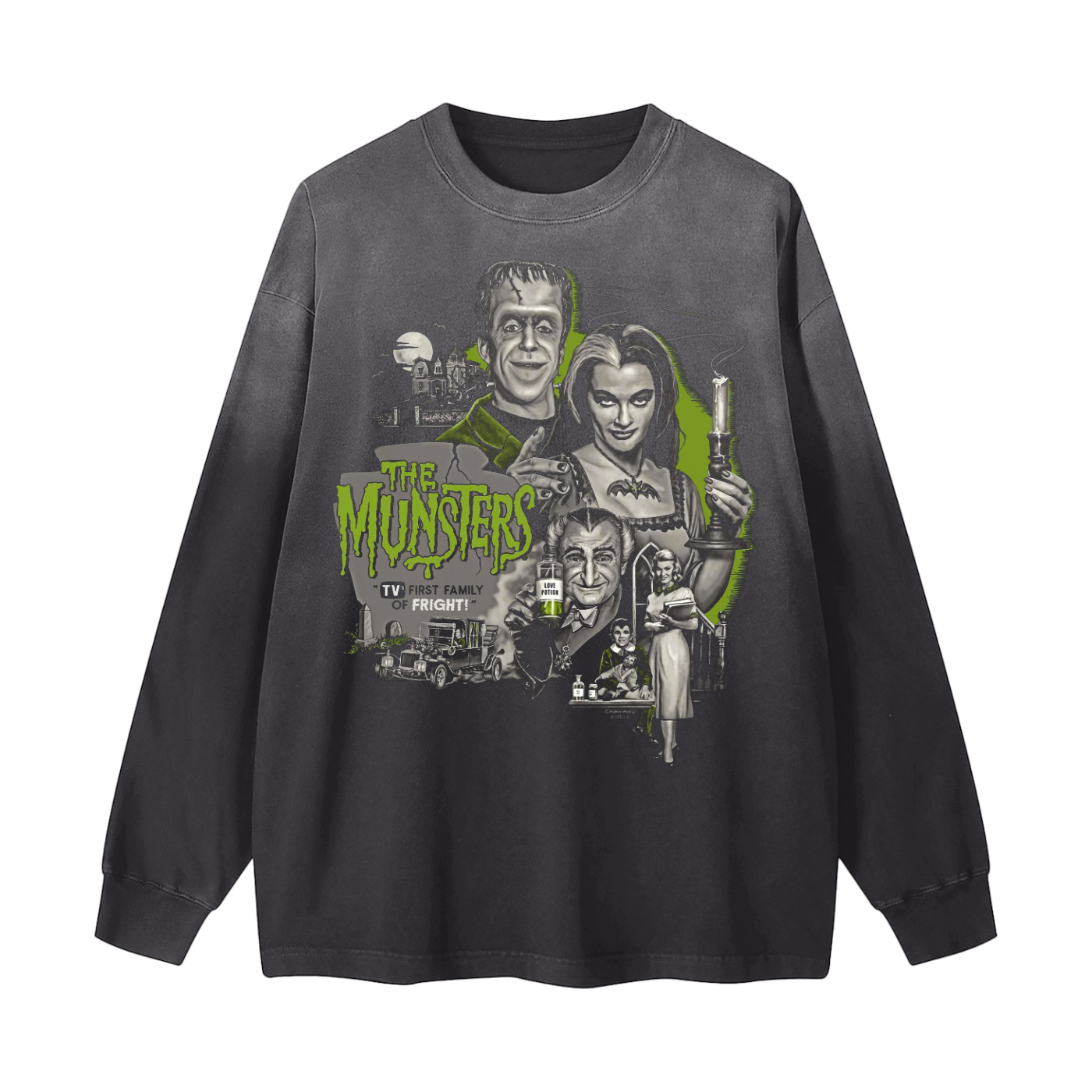 Gradient Washed Long Sleeve T-Shirt