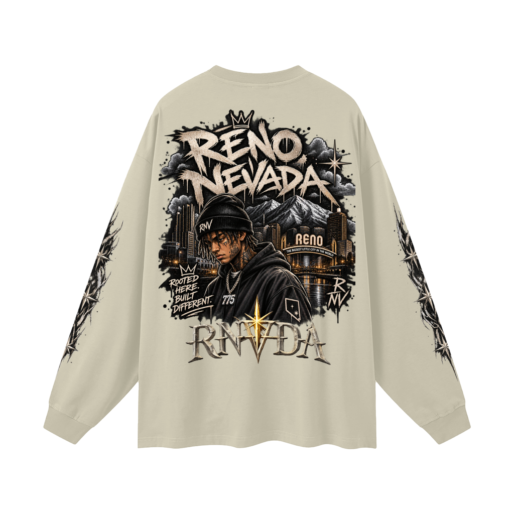 7NV-RNVDA-Oversized Unisex Long Sleeve T-Shirt