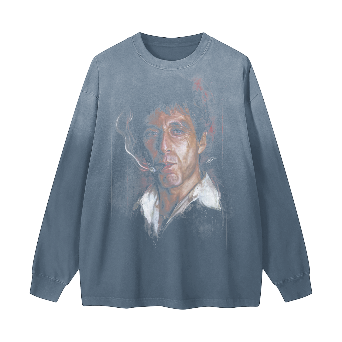 Gradient Washed Long Sleeve T-Shirt
