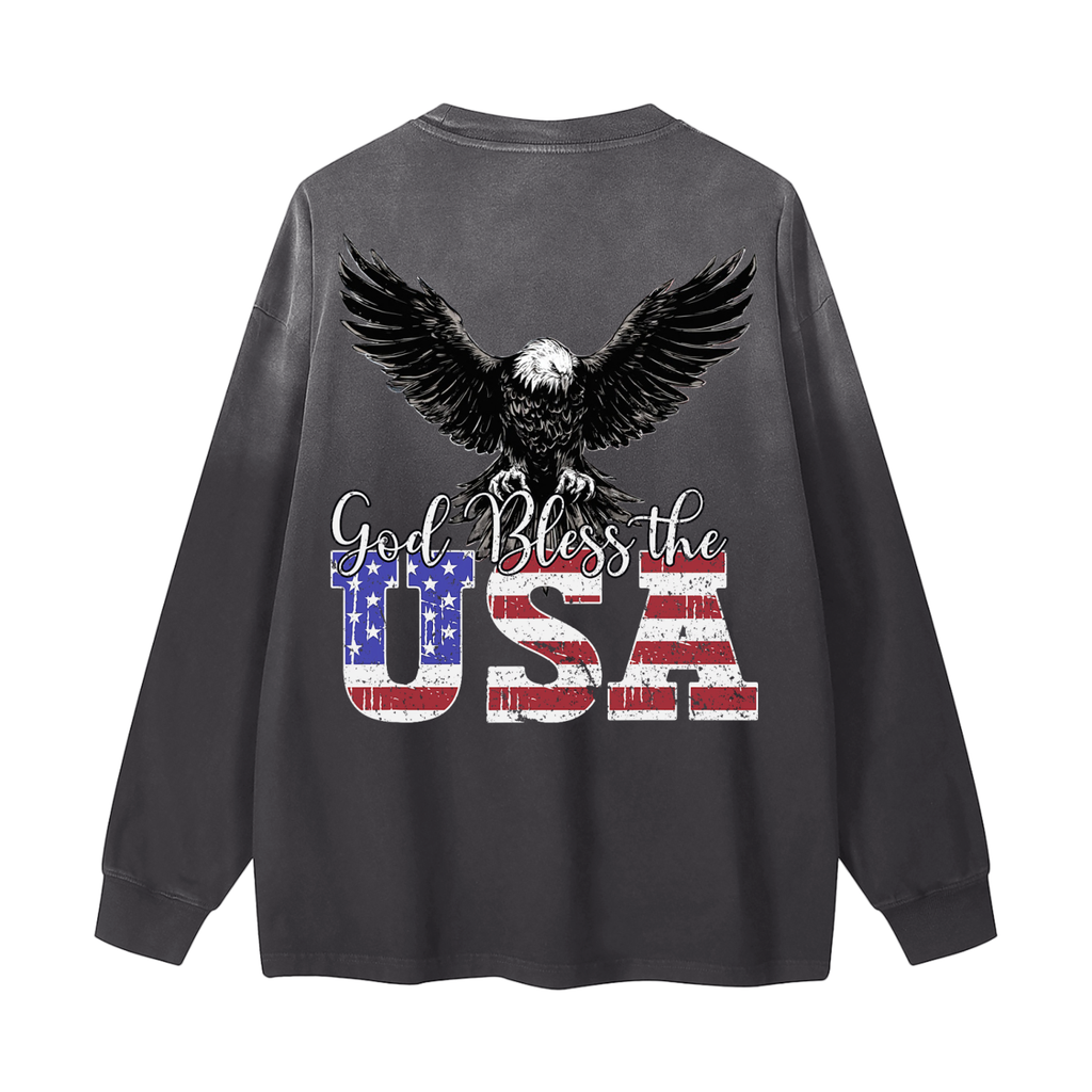 Gradient Washed Long Sleeve T-Shirt