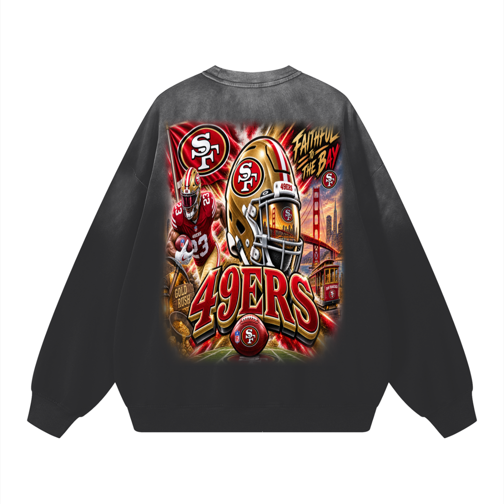 Team-Sunfade Drop-Shoulder Cotton Sweatshirt
