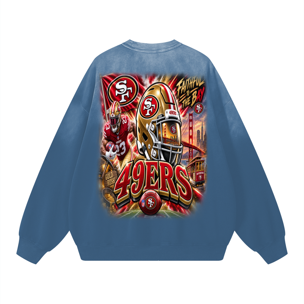 Team-Sunfade Drop-Shoulder Cotton Sweatshirt