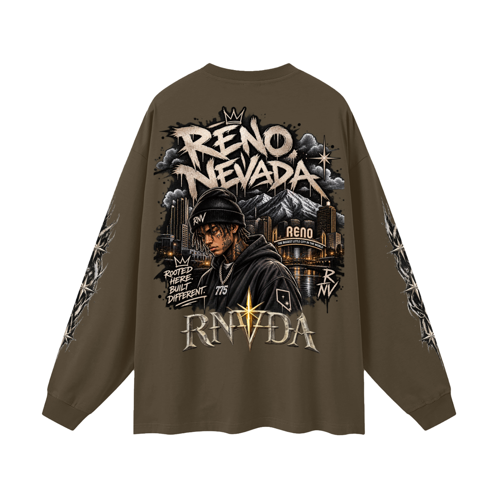 7NV-RNVDA-Oversized Unisex Long Sleeve T-Shirt