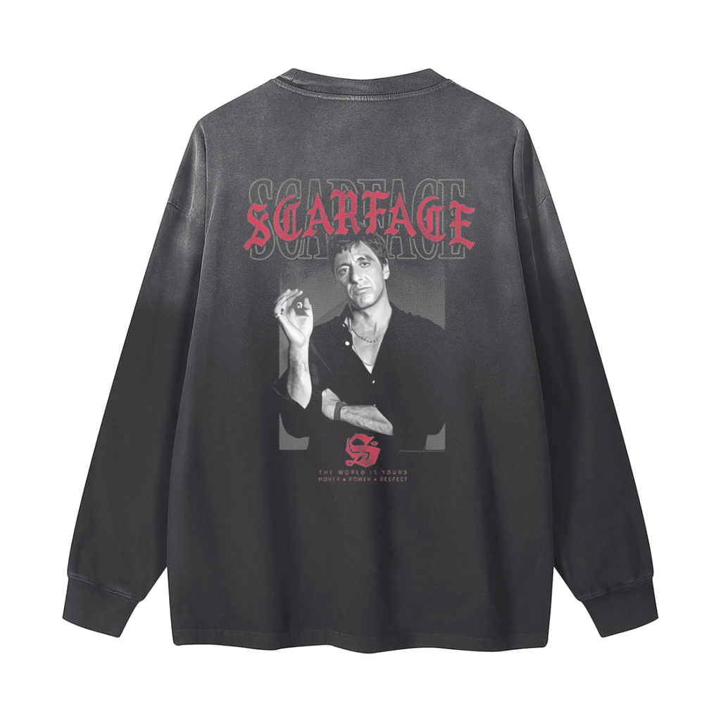 Gradient Washed Long Sleeve T-Shirt